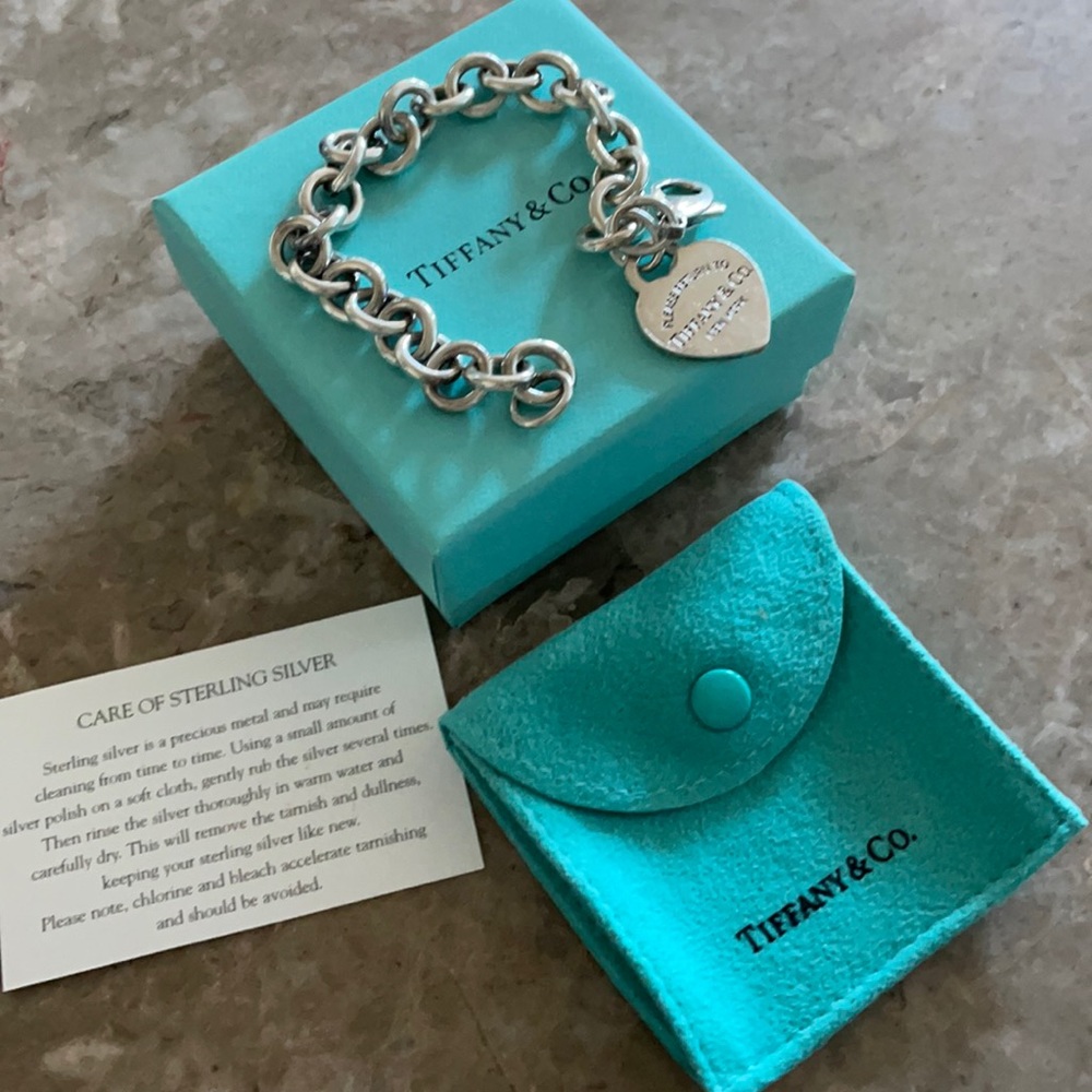 Tiffany heart tag charm bracelet